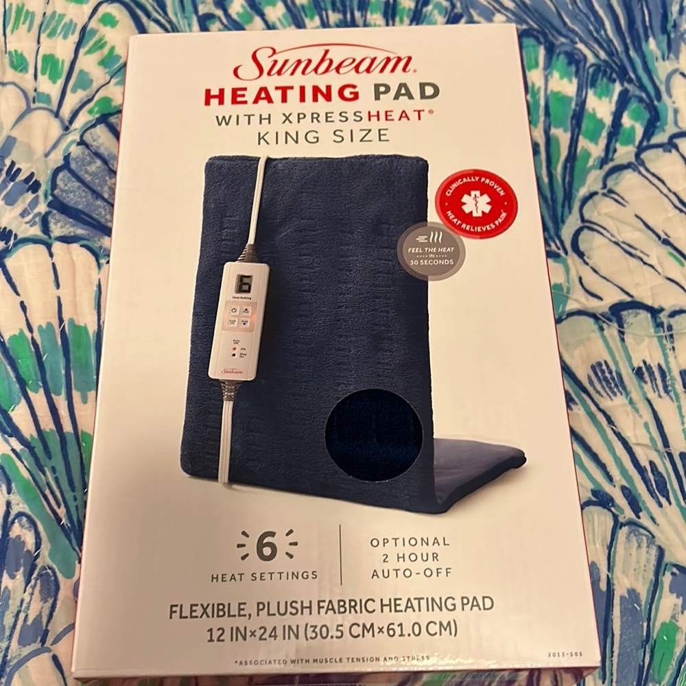 Sunbeam King Size Heating Pad New